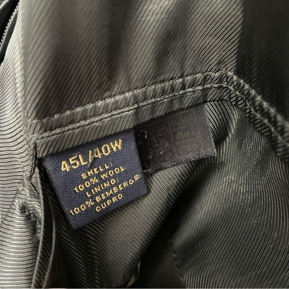 [45L/40W] Brooks Brothers Men’s Dark Grey 100% Wool 1818 Fitzgerald Suit Coat - Picture 12 of 14